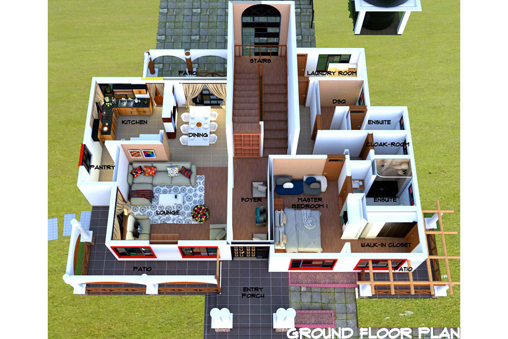 Tevvo Build 5 Bedroom Maisonette Five Bedroom EP-008